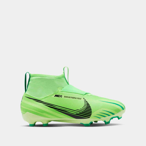 Side view of Nike Jr. Superfly 9 Academy Mercurial Dream Speed Soccer Cleats.