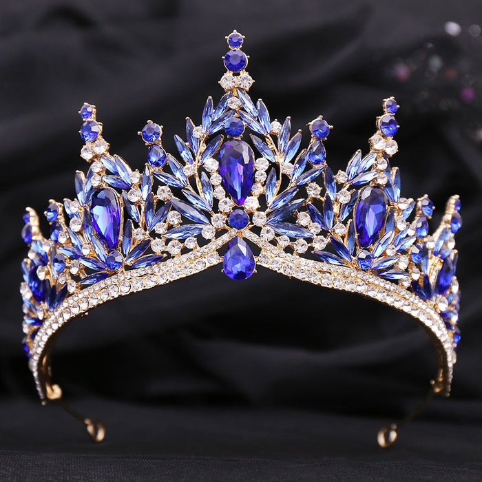 Just Be A Queen Crystal Leaves Tiaras for Quinceañeras or Brides - Elegant Headpiece for Your Occasion