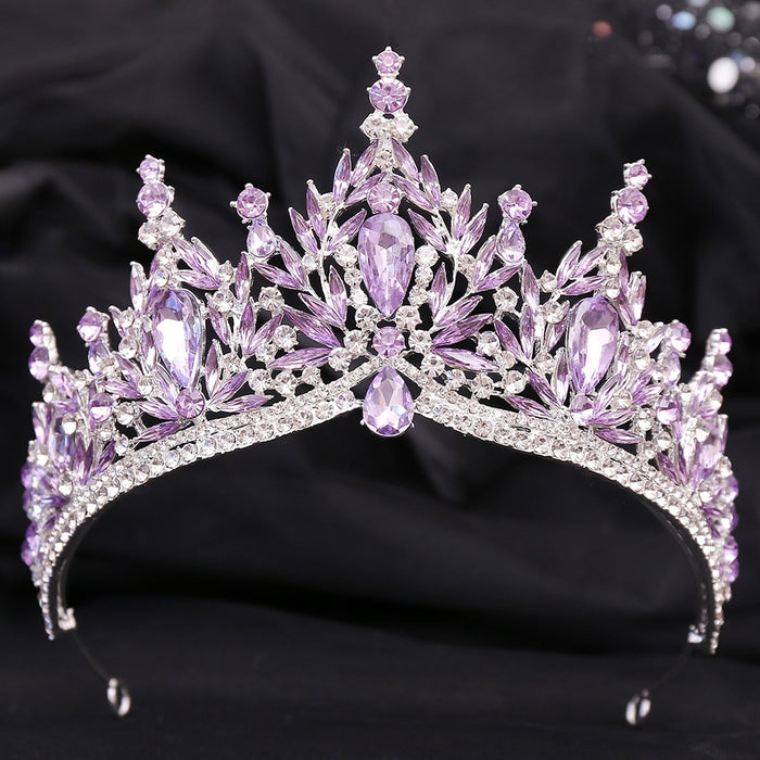 Just Be A Queen Crystal Leaves Tiaras for Quinceañeras or Brides - Elegant Headpiece for Your Occasion
