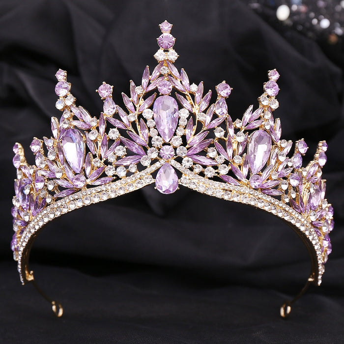 Just Be A Queen Crystal Leaves Tiaras for Quinceañeras or Brides - Elegant Headpiece for Your Occasion