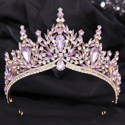Just Be A Queen Crystal Leaves Tiaras for Quinceañeras or Brides - Elegant Headpiece for Your Occasion