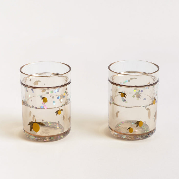 Konges Slojd - Glitter Cups - Lemon (2 Pack) - Mabel & Fox