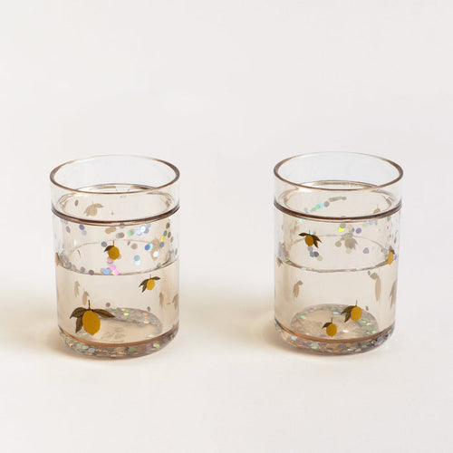Konges Slojd - Glitter Cups - Lemon (2 Pack) - Mabel & Fox