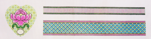 Needlepoint Large Heart Floral Box Canvas
