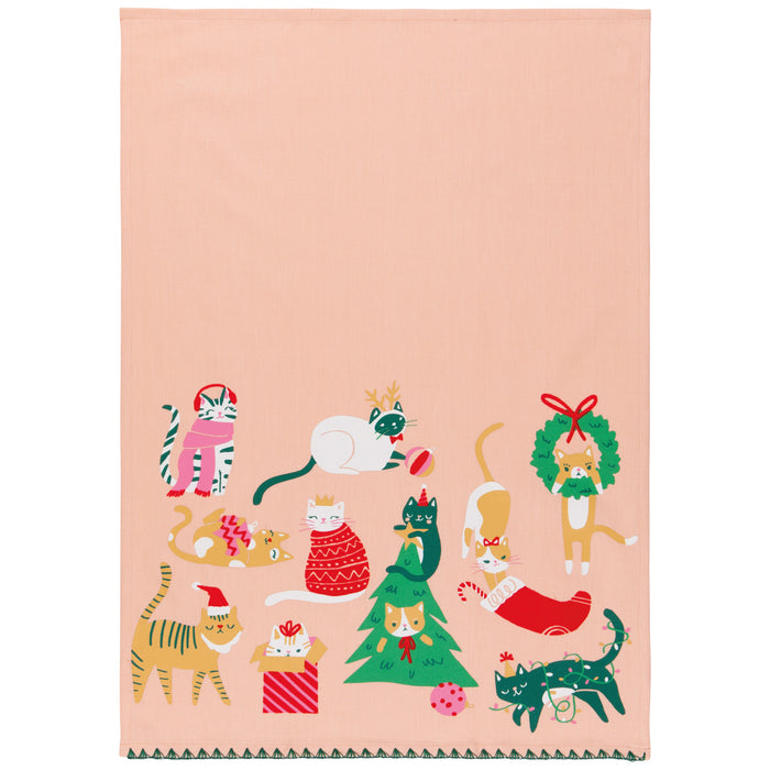 Let it Meow Christmas Dishtowel