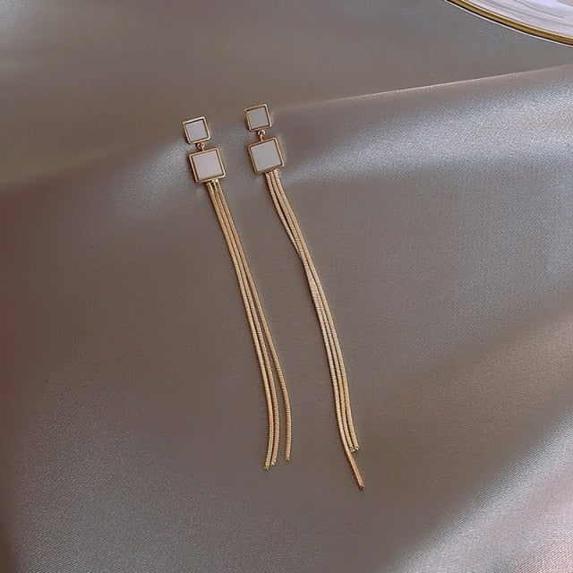 Long Drop Fashion Earrings for Women with Heart Tassel  or Crystal Bow or Butterfly Design