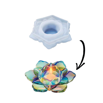 Lotus Candles Holders Resin Molds, Silicone Molds for Resin Casting - IntoResin