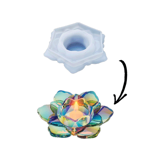 Lotus Candles Holders Resin Molds, Silicone Molds for Resin Casting - IntoResin