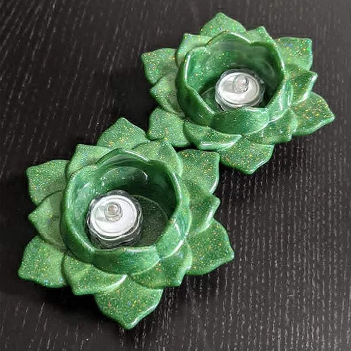 Lotus Candles Holders Resin Molds, Silicone Molds for Resin Casting - IntoResin