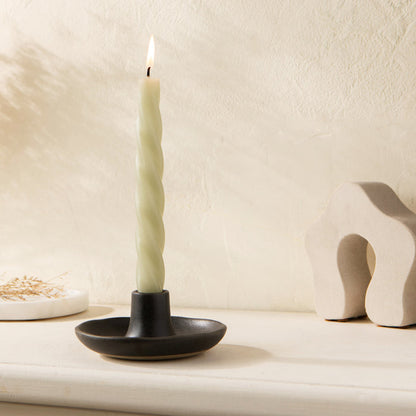 Lumina-Black Candle Holder
