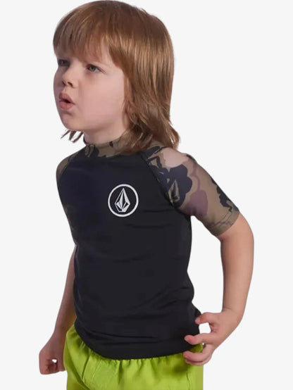 Lycra Volcom Solid Niño Verde Camuflado