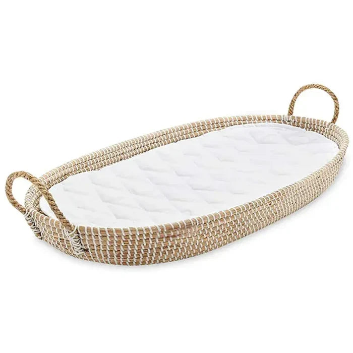 Mabel & Fox - Seagrass Baby Changing Basket - Mabel & Fox