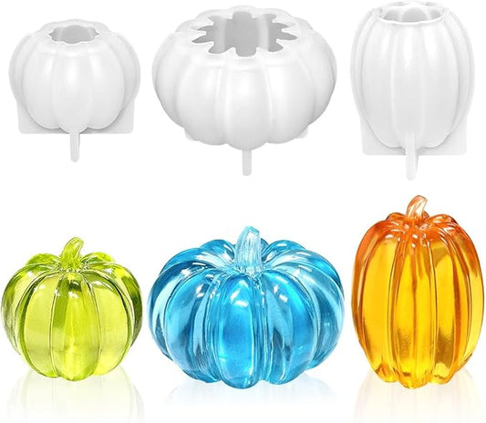 Mini 3pcs Pumpkin Ornament Resin Molds