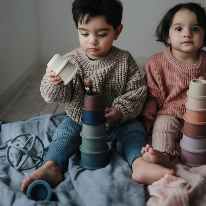 Mushie - Stacking Cup - Forest - Mabel & Fox