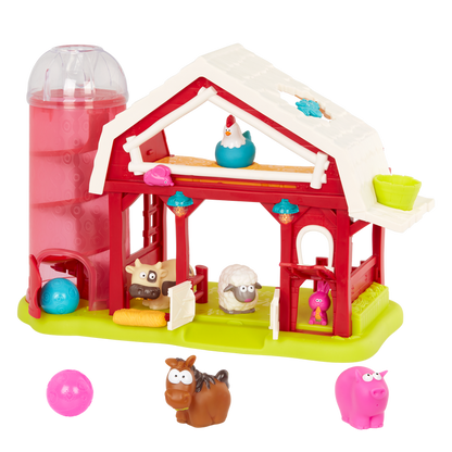 Toy barn with animals.