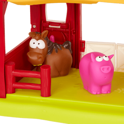 Toy barn with animals.