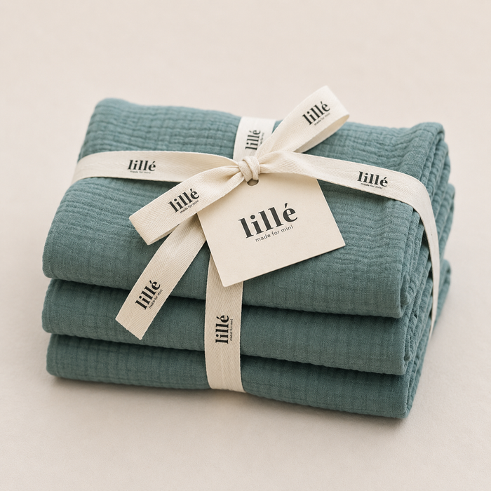 MUSLIN CLOTHS PACK - 3x Perfect Green