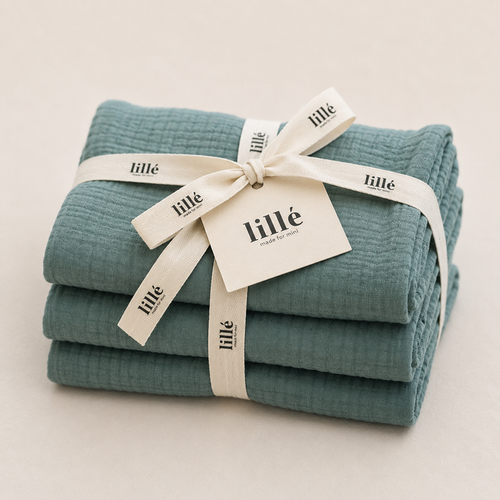 MUSLIN CLOTHS PACK - 3x Perfect Green