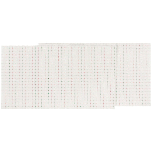 Natural Red Green Ribbed Christmas Runner