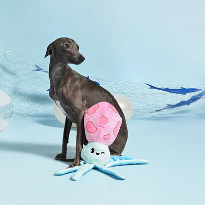 Hugsmart Products Inc Hugsmart Products Inc - HugSmart Pet - Ocean Pals  | Squid - Dog Plush Toy