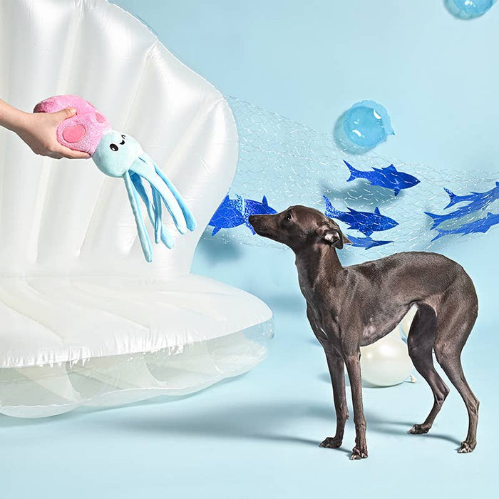 Hugsmart Products Inc Hugsmart Products Inc - HugSmart Pet - Ocean Pals  | Squid - Dog Plush Toy