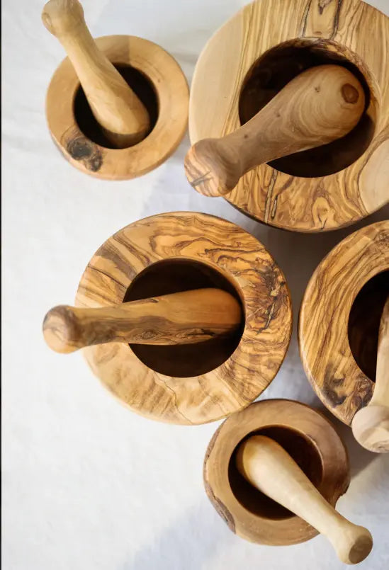 Olivewood Mortar & Pestel Acorn Home + Apparel