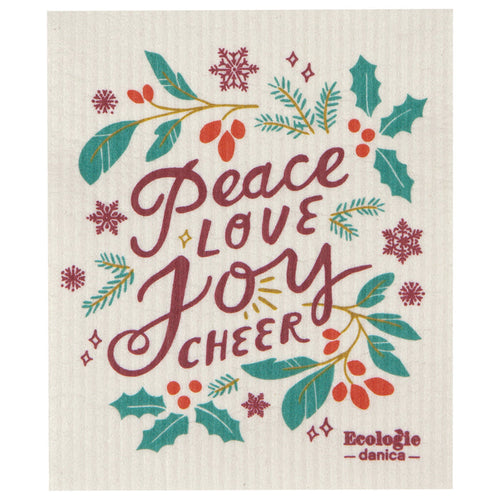 Peace and Joy Swedish Dishcloth