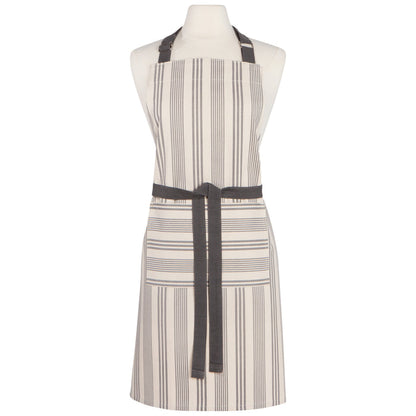 Pencil Stripe Gray Chef Apron