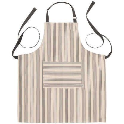 Pencil Stripe Gray Chef Apron