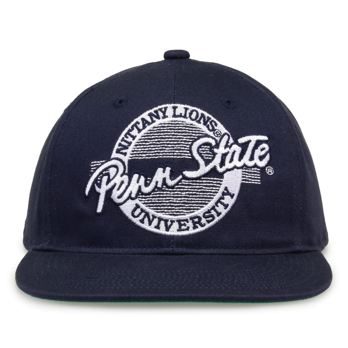 Penn State Nittany Lions Retro Circle Snapback - Navy, front view