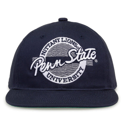 Penn State Nittany Lions Retro Circle Snapback - Navy, front view