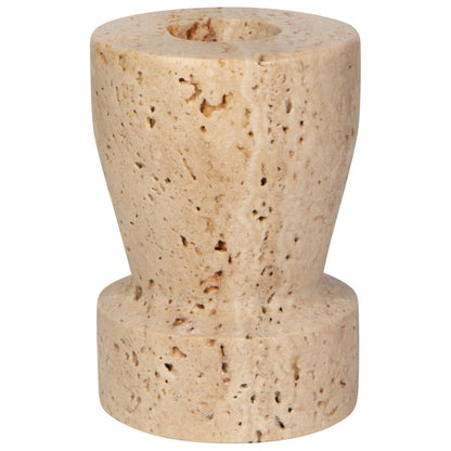 Petra Travertine Candle Holder Tall
