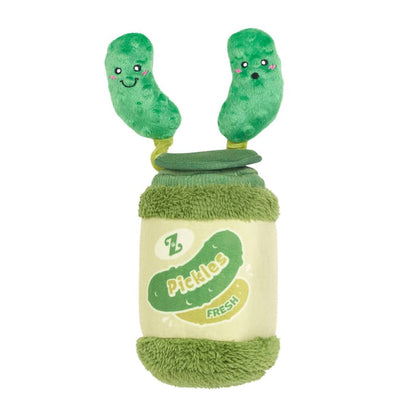 ZippyPaws dog toys Pickle Jar Bungee Burrow Interactive Plush Squeaky Dog Toy