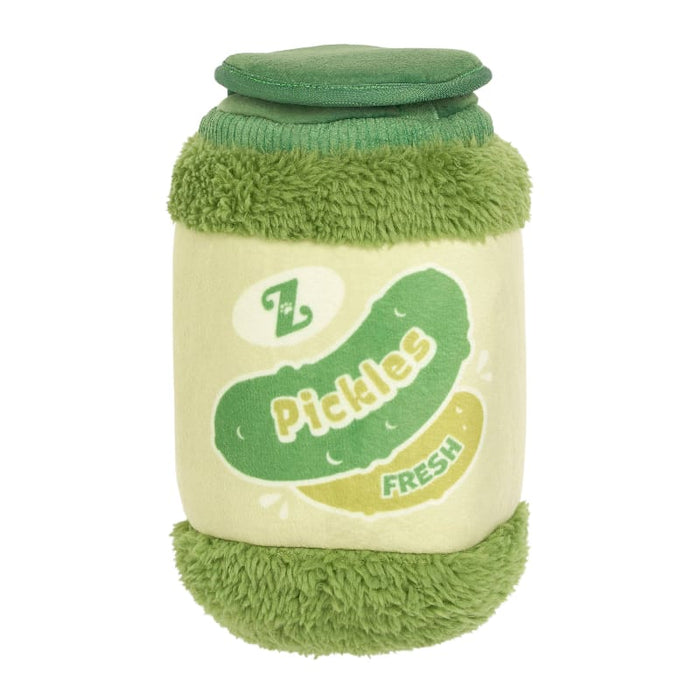 ZippyPaws dog toys Pickle Jar Bungee Burrow Interactive Plush Squeaky Dog Toy