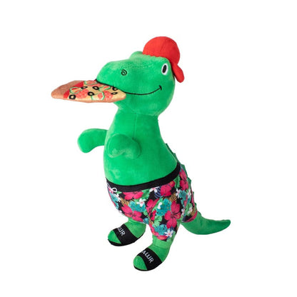 Petshop by Fringe Studio dog toys Pizzasaurus Rex Plush Squeaky Dog Toy