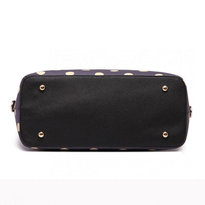Polka Dot Print Tote Bag - Purple