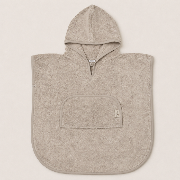 poncho V neck - 4-6Y - Feather Grey