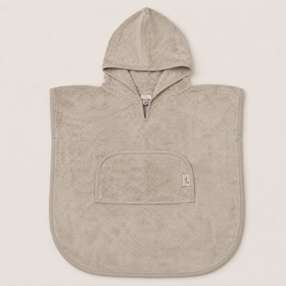 poncho V neck - 4-6Y - Feather Grey