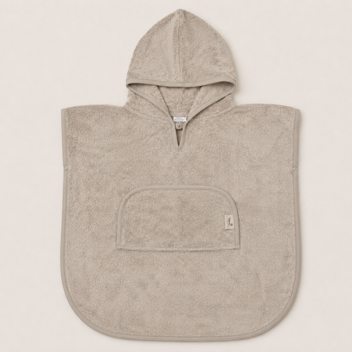 poncho V neck - 4-6Y - Feather Grey