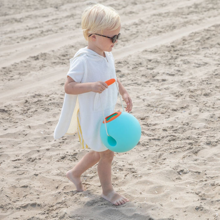 poncho V neck - 4-6Y - Feather Grey