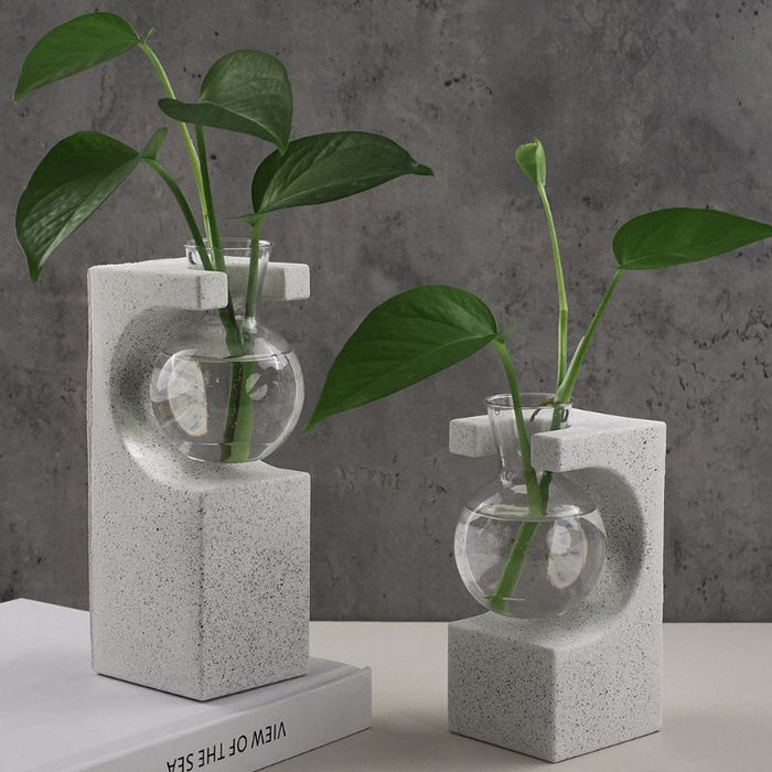 Rectangular Hydroponic Plant Vase Resin Mold Set