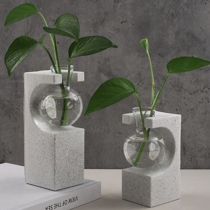 Rectangular Hydroponic Plant Vase Resin Mold Set