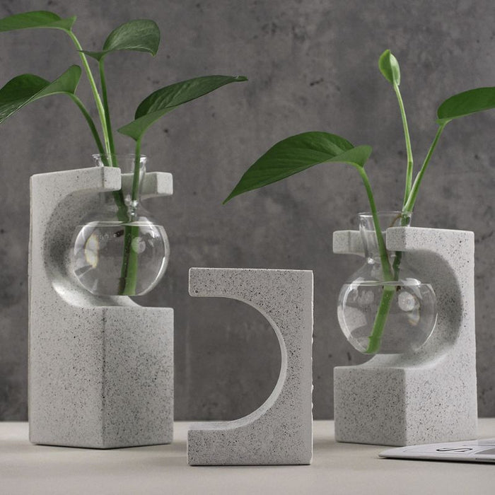 Rectangular Hydroponic Plant Vase Resin Mold Set