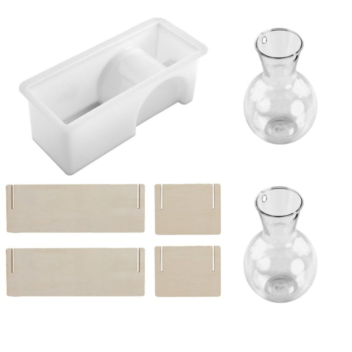 Rectangular Hydroponic Plant Vase Resin Mold Set