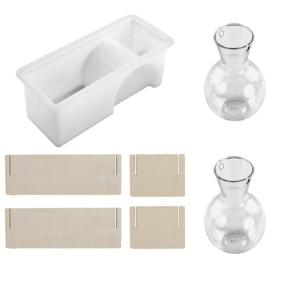 Rectangular Hydroponic Plant Vase Resin Mold Set