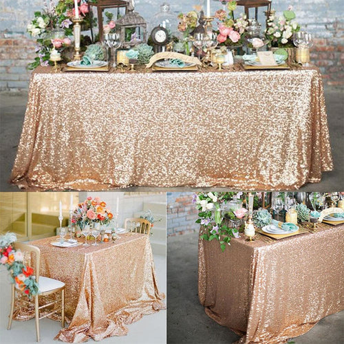 Rectangular Sequin Glitter Table Covers-Tablecover For Wedding-Any Party Decoration