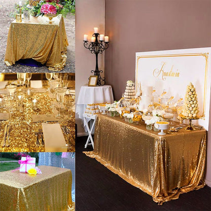 Rectangular Sequin Glitter Table Covers-Tablecover For Wedding-Any Party Decoration