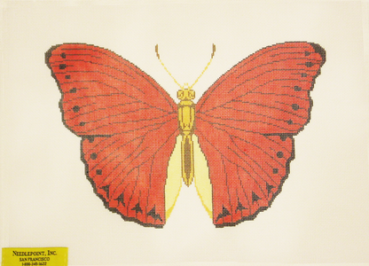 Needlepoint Red Butterfly Canvas