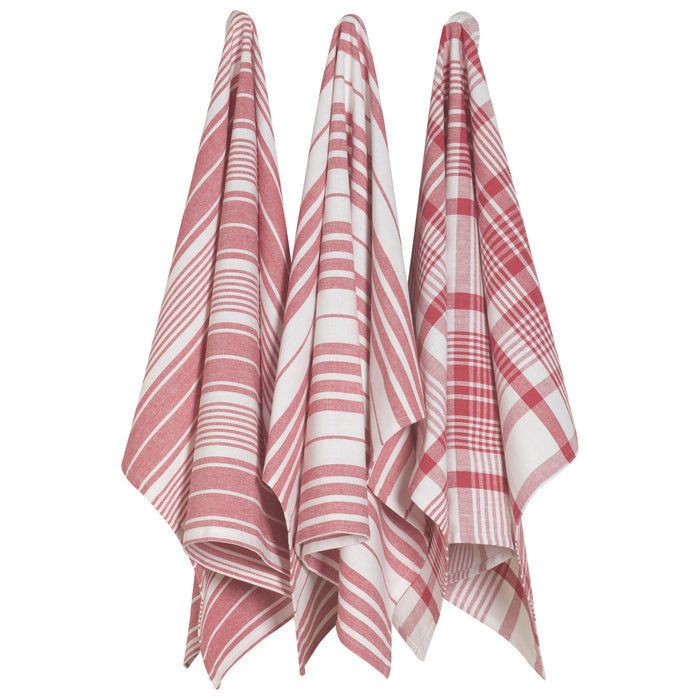 Red Jumbo Dishtowels Set of 3