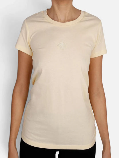 Remera Mujer Kappa Authentic Liys Beige Naturale